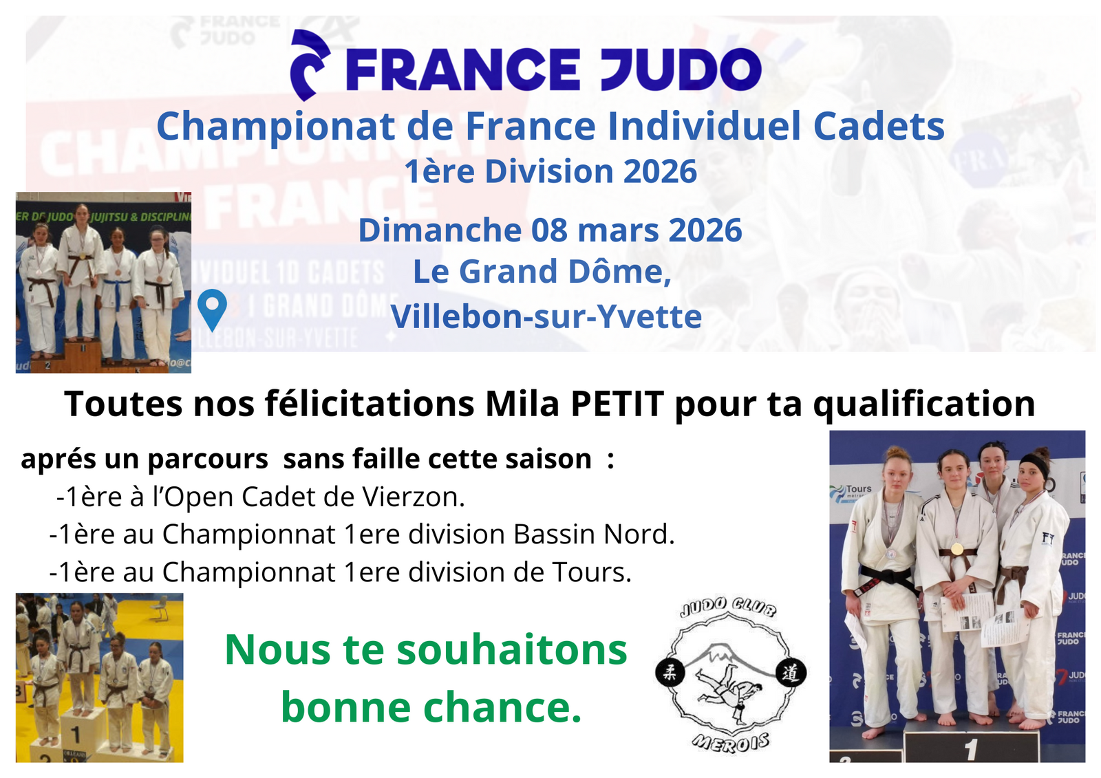 Championat de France Individuel Cadets 1ère Division 2026