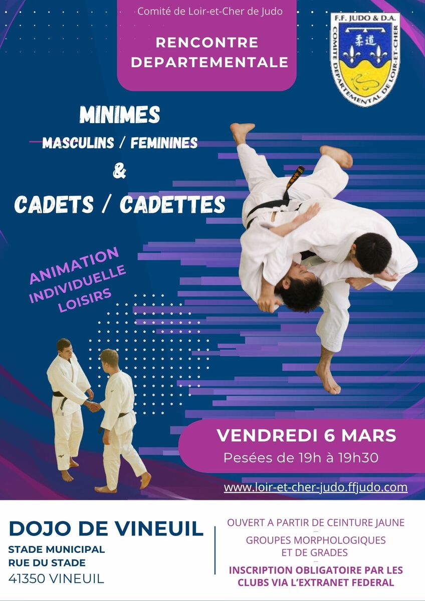 81743 - VINEUIL -Cadet-CD41 RENCONTRES DEPARTEMENTALES INDIVIDUELLES  CADETS